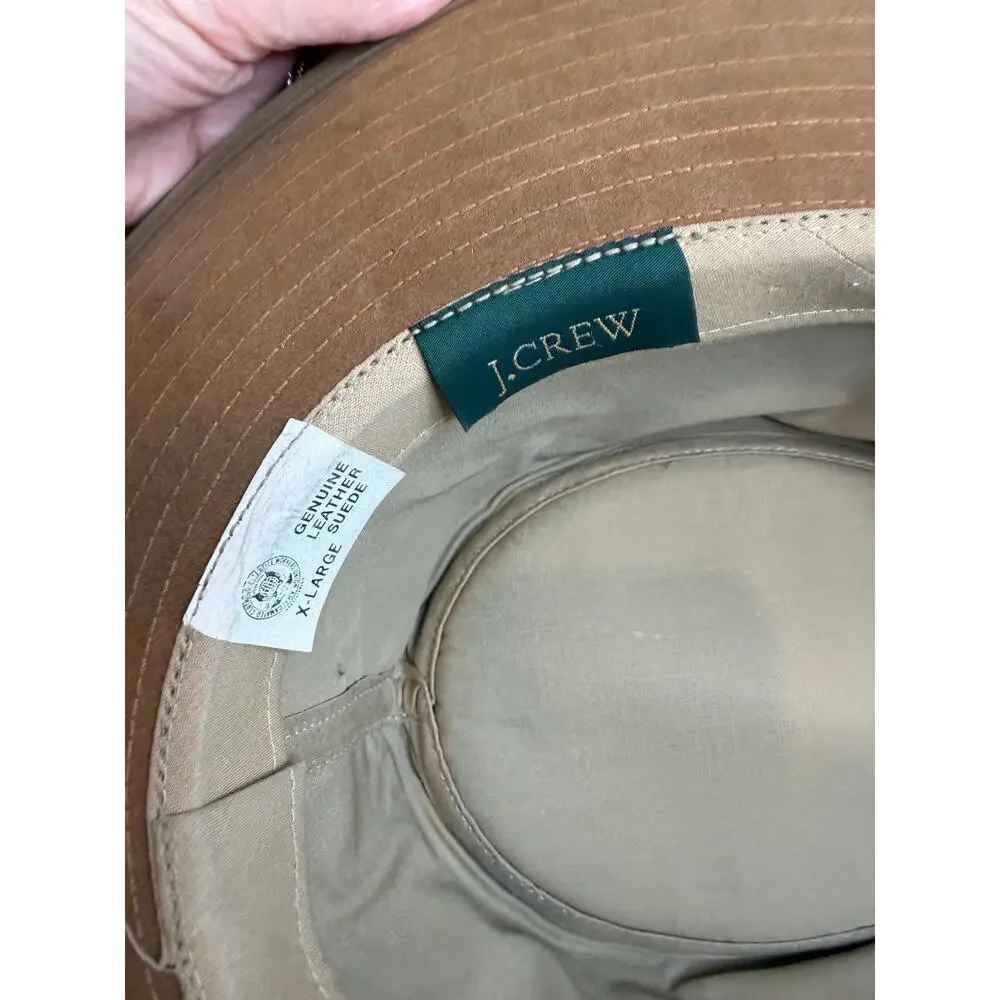 Vintage J Crew Suede Oarsman Indiana Jones Hat Brown